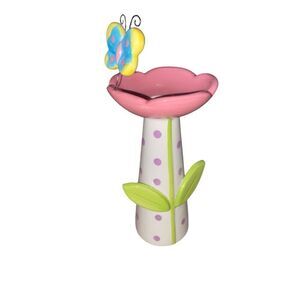 Avon 3D Flower Candle Holder Vase 3 x 6 Home Decor Glass